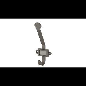 NEW IKEA Kartotek Steel Aluminum Gray Hook Height 7” Width 2.75” Depth 2”
